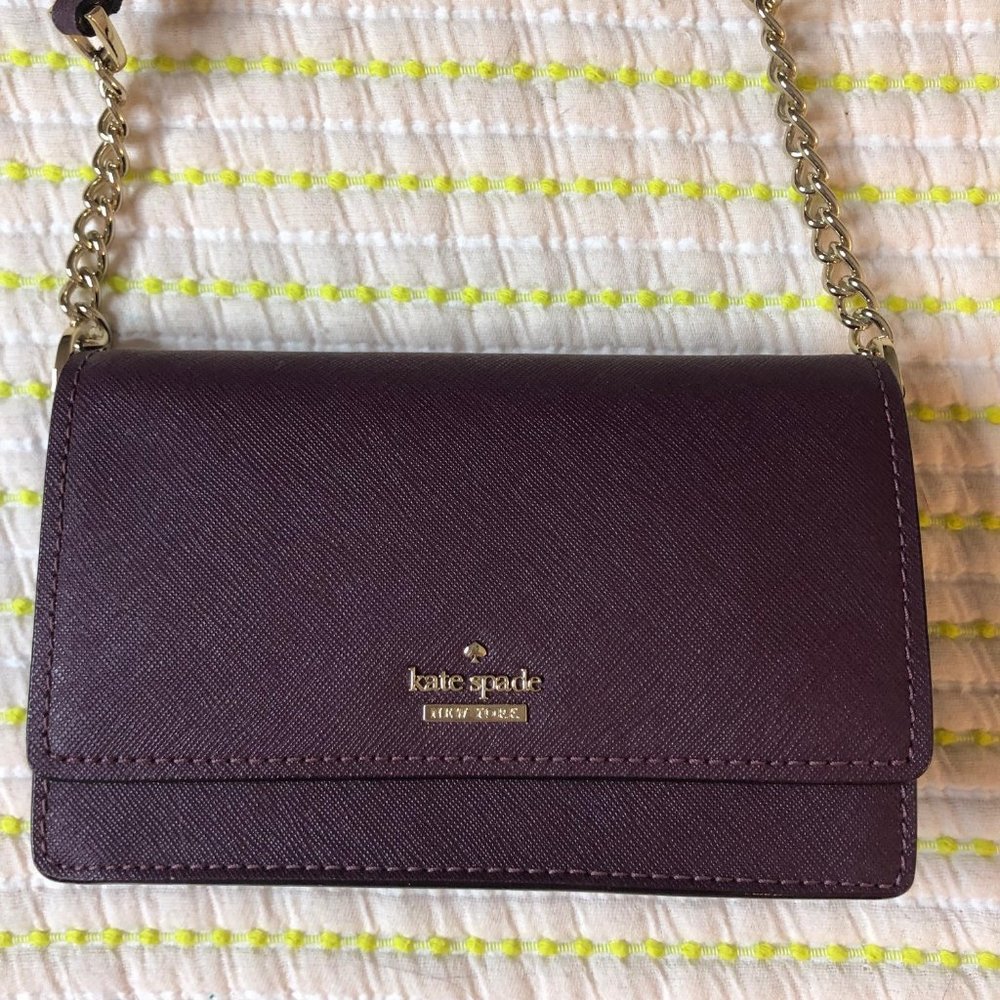 Kate spade crossbody bag, purple/burgundy